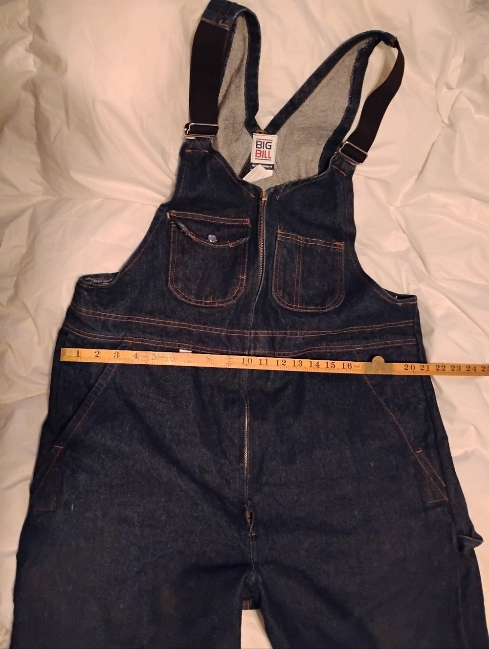 Big Bill Denim Overalls, men's 42 regular